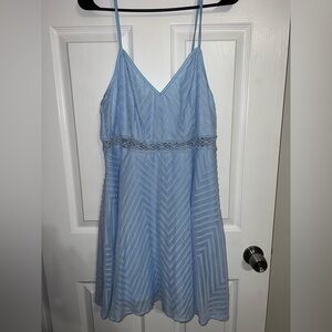 Elegant Blue Lace Dress